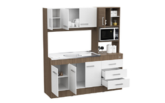 COCINA COMPACTA CARVALHO MEZZO FRENTE BLANCO - comprar online