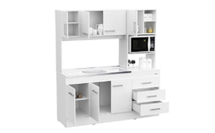 COCINA COMPACTA BLANCO FRENTE BLANCO - comprar online