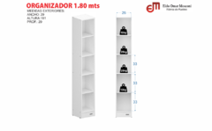 Organizador 1,80 mts. 181 × 29 × 29 cm - comprar online