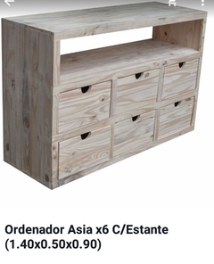 ordenador asia 6 cajones con estante