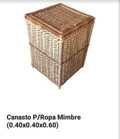 canasto para ropa mimbre o zuncho