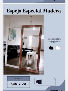 Espejo especial madera