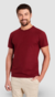 Camiseta Essencial Basicando Gola Redonda Lisa 100% Algodão Vinho (Masculina)