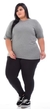 Camiseta Plus Size Essencial Basicando Lisa 100% Algodão Cinza (Feminina) - comprar online