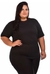 Camiseta Plus Size Essencial Basicando 100% Algodão Preta (Feminina)