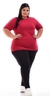 Camiseta Plus Size Essencial Basicando Lisa 100% Algodão Gola Redonda Vermelha (Feminina) - comprar online