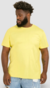 Camiseta Plus Size Essencial Basicando Lisa 100% Algodão Amarela (Masculina)