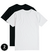 Kit 2 Camisetas Essenciais Basicando Lisa 100% Algodão Branco/Preto (Masculina)