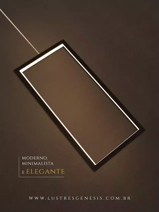 Espelho de LED preto da linha Mirror, com design moderno e elegante, iluminado por uma moldura minimalista.