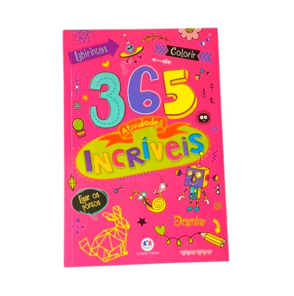 Livro 365 Atividades e Desenhos Para Colorir Unicórnios
