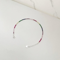 Pulseira Colorida Prata 925