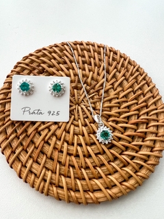 Conjunto Colar e Brincos Turmalina