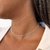 Choker com elo de corações em prata 3mm