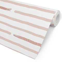 Papel de Parede P Estampa Bernuncia Rosa Textura Linho L1m x A1,70m - comprar online