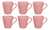 Juego De Tazas De Ceramica X6 Mug Oxford Dallas Taza Rosa