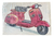 Cuadro Decorativo 20x30 Para Colgar Motocicleta Vespa Italia