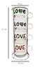Tazas Apilables X4 Mug De Ceramica Love Grande Para Cafe Te - comprar online