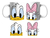 Set X2 Tazas Del Pato Donald Y Daisy Regalo Personalizado