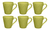 Juego De Tazas De Ceramica X6 Mug Oxford Dallas Taza Verde