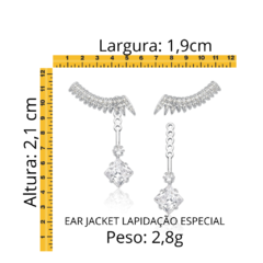 Brinco Ear Jacket Com Lapidação Especial - comprar online