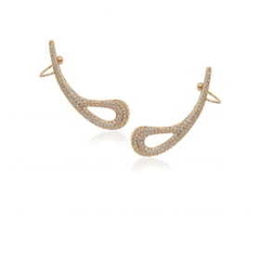 Brinco Ear Cuff Cravejado Em Zircônia