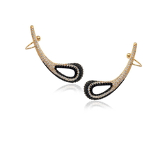 Brinco Ear Cuff Cravejado Em Zircônia