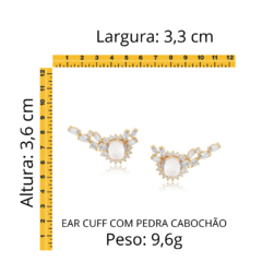 Brinco Ear Cuff Com Pedra Cabochão - comprar online