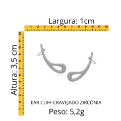 Brinco Ear Cuff Cravejado Em Zircônia - comprar online