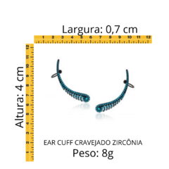 Brinco Ear Cuff Cravejado Em Zircônia - comprar online