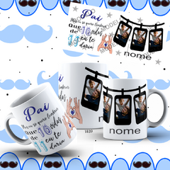 CANECA PAI, PÃE E PAIDRASTO COM FOTO - JJ PERSONALIZADOS