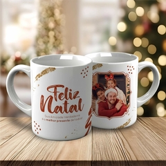 CANECA NATAL COM FOTO - VINTAGE