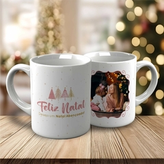 CANECA NATAL COM FOTO - VINTAGE - JJ PERSONALIZADOS