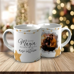 CANECA NATAL COM FOTO - VINTAGE