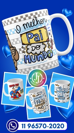 CANECA TRADICIONAL DIA DOS PAIS - FRASES - JJ PERSONALIZADOS