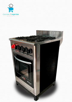 Cocina 57,5cm acero puerta de vidrio - tienda online