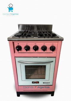 Cocina 57,5cm rosa puerta de vidrio - Cocinas Argentas