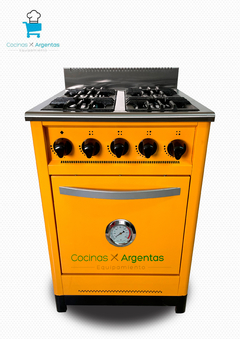 Cocina 57,5cm amarilla puerta ciega - Cocinas Argentas