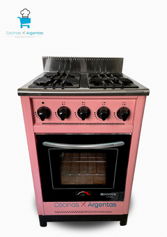 Cocina 57,5cm rosa puerta de vidrio - comprar online