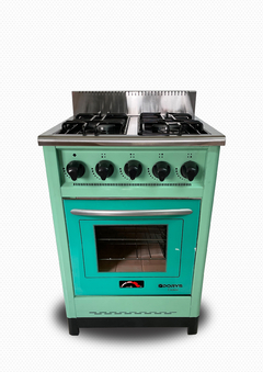 Cocina 57,5cm verde aqua puerta de vidrio - tienda online