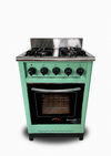 Cocina 57,5cm verde aqua puerta de vidrio