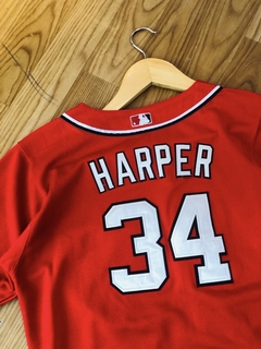 Camiseta de beisebol juvenil Majestic Washington Nationals #34 Bryce Harper - loja online