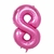 GLOBO NUMERO Nº 8 FUCSIA 10" x1 U