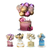 SET ( BLANCO Y DORADO ) DE 6 GLOBOS PARA TORTA - comprar online