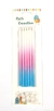 VELAS TRICOLOR (celeste/rosado/blanco) x6 U