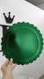 30CM BANDEJA FLOR VERDE LAMINADA x1 U