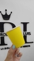 VASO POLIPAPEL AMARILLO LISO x10 U