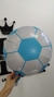 GLOBO PELOTA 18" BLANCO Y CELESTE