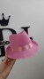 SOMBRERO FUNYI ROSA DE TELA CON CINTA x1 U