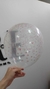 GLOBO IMPRESO CHUPETE CRISTAL ROSADO 12" DE LATEX BOMBUCHA x10 U