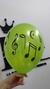 GLOBOS IMPRESO NOTAS MUSICALES 12" DE LATEX BOMBUCHA x10 U